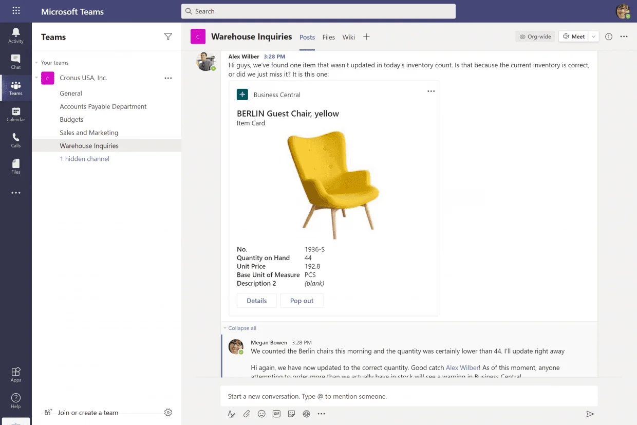 microsoft teams konversation