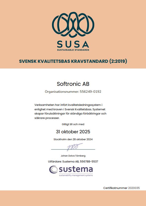 Diplom Softronic 2024 - SUSA 2024